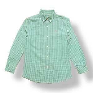 Vineyard Vines | Green Gingham Whale Shirt Button Down (S)🐳